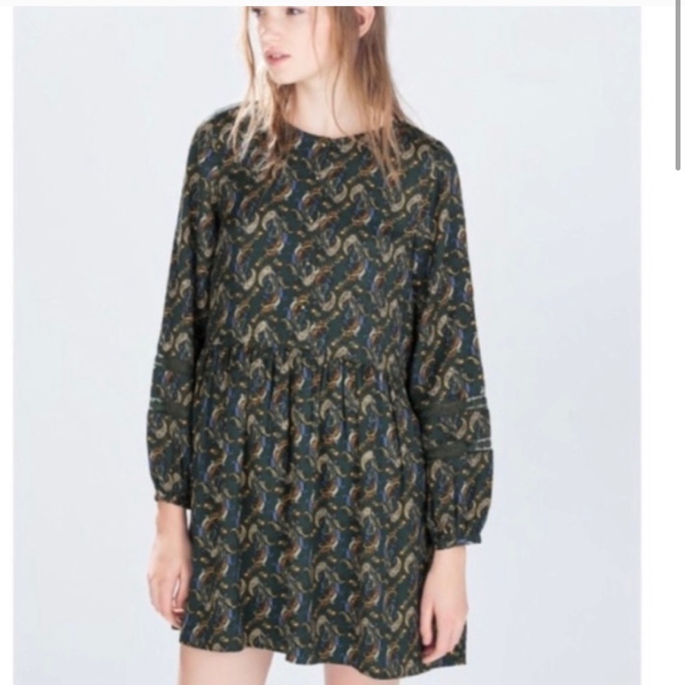Zara Trafaluc Paisley Print Dress